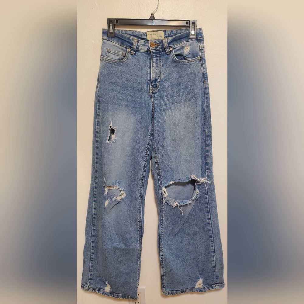 Light wash blue jeans